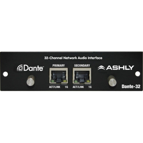 Ashly Dante-32 сетевой аудио интерфейс Dante™ для микшеров digiMIX Ashly Dante-32 сетевой аудио интерфейс Dante™ для микшеров digiMIX