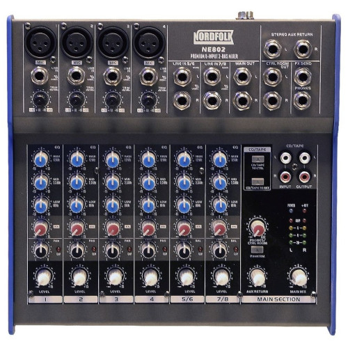 Nordfolk NE802 компактный микшерный пульт Nordfolk NE802 компактный микшерный пульт