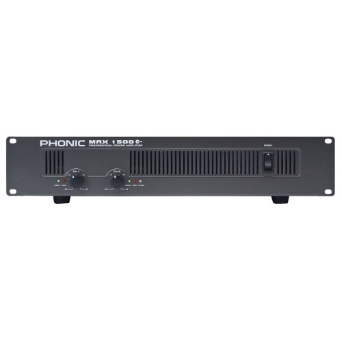 Phonic Max 1500 усилитель мощности, 2 х 450Вт/4Ом (280Вт/8Ом мост), 2U Phonic Max 1500 усилитель мощности, 2 х 450Вт/4Ом (280Вт/8Ом мост), 2U