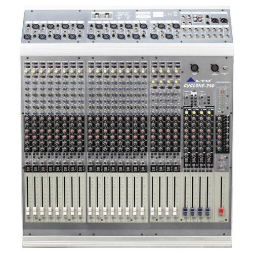 Alto CYCLONE240 FOH микшер, 16 моно входов, 4 стерео входа, 6 AUX Alto CYCLONE240 FOH микшер, 16 моно входов, 4 стерео входа, 6 AUX