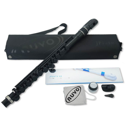 Nuvo jFlute - Black/Black флейта, изогнутая головка, цвет чёрный Nuvo jFlute - Black/Black флейта, изогнутая головка, цвет чёрный