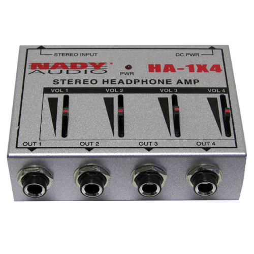 Nady HA-1X4 Headphone Amp усилитель для 4 пар наушников Nady HA-1X4 Headphone Amp усилитель для 4 пар наушников