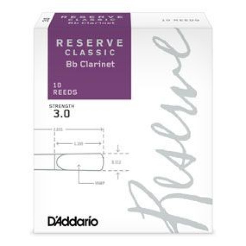 D'Addario DCT10355 трости для кларнета Bb, Reserve Classic (3 1/2 +), 10 шт. в пачке D'Addario DCT10355 трости для кларнета Bb, Reserve Classic (3 1/2 +), 10 шт. в пачке
