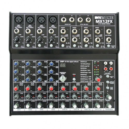 Invotone MX12FX микшерный пульт Invotone MX12FX микшерный пульт