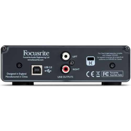 Focusrite Scarlett Solo USB аудио интерфейс Focusrite Scarlett Solo USB аудио интерфейс