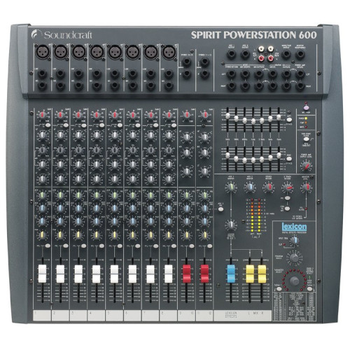 Soundcraft Spirit POWERSTATION 600 активный микшерный пульт 8 мик / лин. входа 2 стерео канала