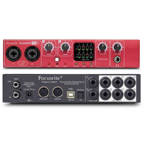 Focusrite Scarlett 18i6 USB интерфейс Focusrite Scarlett 18i6 USB интерфейс