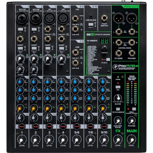 Mackie ProFX10v3 микшер с процессором эффектов и USB Mackie ProFX10v3 микшер с процессором эффектов и USB
