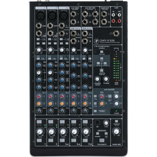 Mackie ONYX 820i 8-канальный микшер со встроенным FireWire интерфейсом Mackie ONYX 820i 8-канальный микшер со встроенным FireWire интерфейсом