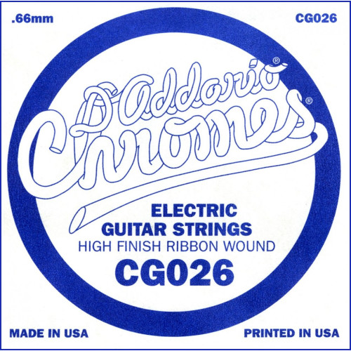 D'Addario CG026 отдельная струна 026, хром D'Addario CG026 отдельная струна 026, хром
