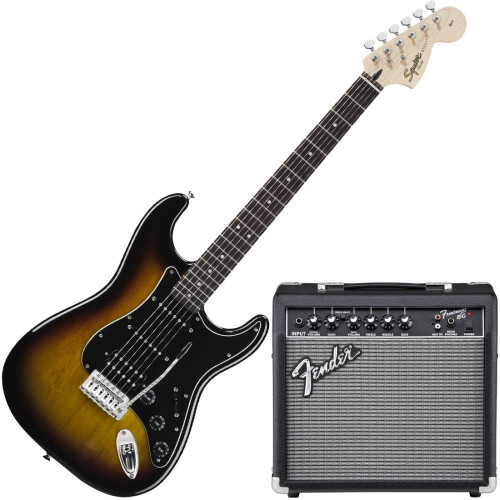 Fender Squier Affinity Strat HSS&Frontman® 15G Amp - Brown Sunburst- набор: электрогитара и усилитель Frontman® 15G Fender Squier Affinity Strat HSS&Frontman® 15G Amp - Brown Sunburst- набор: электрогитара и усилитель Frontman® 15G