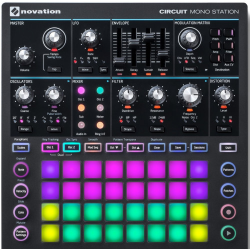Novation Circuit MonoStation парафонический аналоговый синтезатор Novation Circuit MonoStation парафонический аналоговый синтезатор
