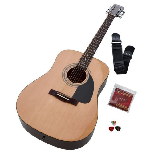 Fender FA-115 Dreadnought Pack Nat комплект гитарный: акустическая гитара, струны, ремень, медиаторы Fender FA-115 Dreadnought Pack Nat комплект гитарный: акустическая гитара, струны, ремень, медиаторы