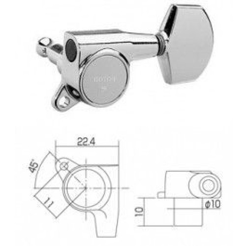 Gotoh SG381-01-C колки 3+3, цвет хром, schaller large Gotoh SG381-01-C колки 3+3, цвет хром, schaller large