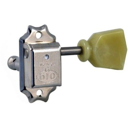 Gotoh SD510-MG-SL-N-(L3+R3) колки локовые, автозажим, Vintage style, 3+3, цвет никель Gotoh SD510-MG-SL-N-(L3+R3) колки локовые, автозажим, Vintage style, 3+3, цвет никель