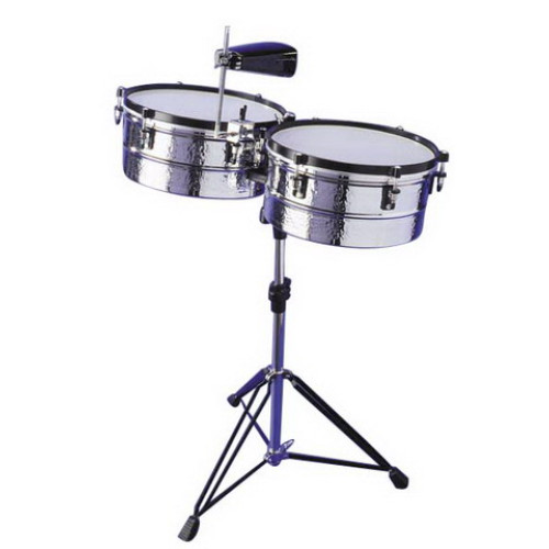 Stagg TMM-CR барабаны тимбалес 13'' + 14'' на стойке + ковбелл, палки Stagg TMM-CR барабаны тимбалес 13'' + 14'' на стойке + ковбелл, палки