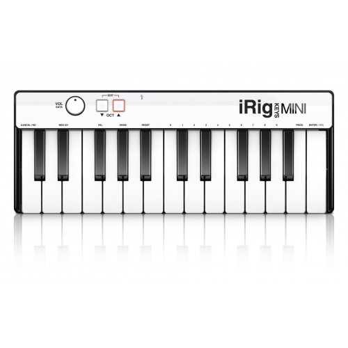 IK Multimedia iRig Keys Mini 25-клавишный MIDI контроллер для iOS, Android, Mac и PC IK Multimedia iRig Keys Mini 25-клавишный MIDI контроллер для iOS, Android, Mac и PC