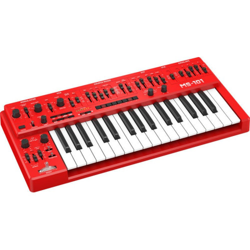 Behringer MS-101-RD 32-х клавишный аналоговый синтезатор Behringer MS-101-RD 32-х клавишный аналоговый синтезатор