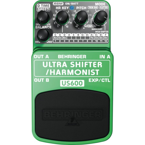 Behringer US600 Ultra Shifter/Harmonist педаль эффектов смещения тона/многорежимный гармонайзер Behringer US600 Ultra Shifter/Harmonist педаль эффектов смещения тона/многорежимный гармонайзер