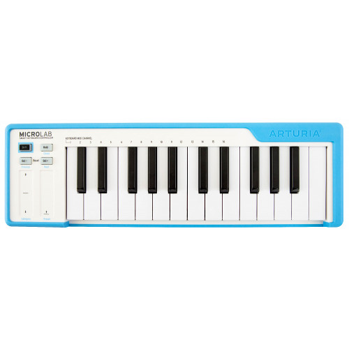 Arturia Microlab Blue USB MIDI мини-клавиатура, 25 клавиш, цвет синий Arturia Microlab Blue USB MIDI мини-клавиатура, 25 клавиш, цвет синий