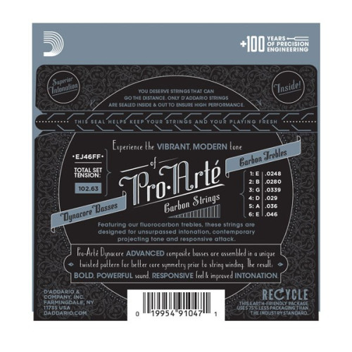D'Addario EJ46FF струны для классической гитары, карбон, сильное натяжение D'Addario EJ46FF струны для классической гитары, карбон, сильное натяжение