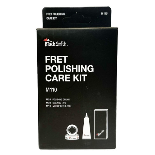 BlackSmith Fret Polishing Care Kit M110 набор для полировки ладов, 2 рулона M33, M25 полироль, M19 BlackSmith Fret Polishing Care Kit M110 набор для полировки ладов, 2 рулона M33, M25 полироль, M19