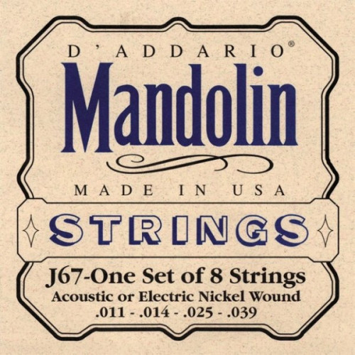 D'Addario J67 комплект струн для мандолины, никель