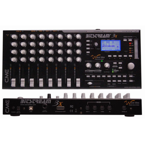 CME Bitstream 3X MIDI-контроллер, 2лент.1кроссф.35вращ, 8движк.16кноп.контрол., Арпедж, Секвенсор.+кейс CME Bitstream 3X MIDI-контроллер, 2лент.1кроссф.35вращ, 8движк.16кноп.контрол., Арпедж, Секвенсор.+кейс