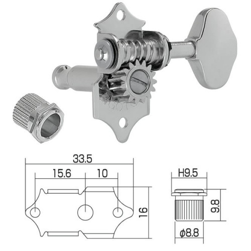 Gotoh SE510-06MC открытые колки Vintage style, цвет никель, овал Gotoh SE510-06MC открытые колки Vintage style, цвет никель, овал