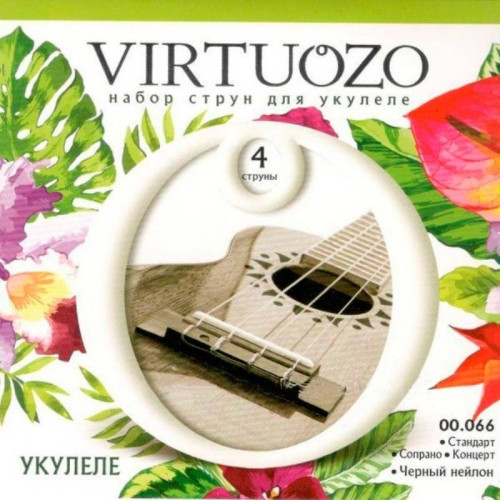 Virtuozo 00066 Ukulele набор 4 струны для укулеле концерт, нейлон черный Virtuozo 00066 Ukulele набор 4 струны для укулеле концерт, нейлон черный