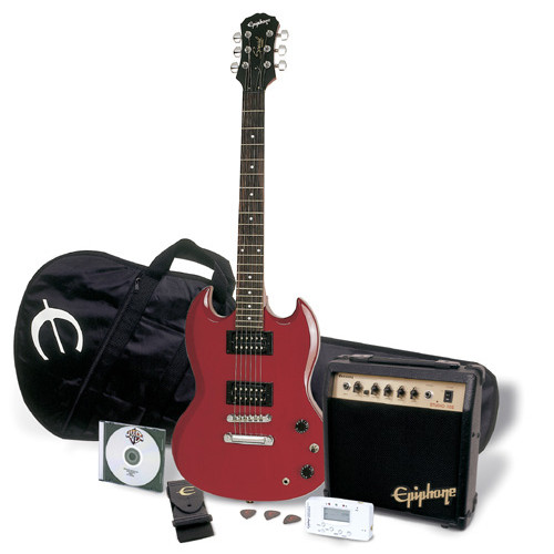 Epiphone PLAYERPACK SG SPECIAL CHERRY CH HDWE EU комплект: электрогитара, комбик, принадлежности, цвет вишня Epiphone PLAYERPACK SG SPECIAL CHERRY CH HDWE EU комплект: электрогитара, комбик, принадлежности, цвет вишня