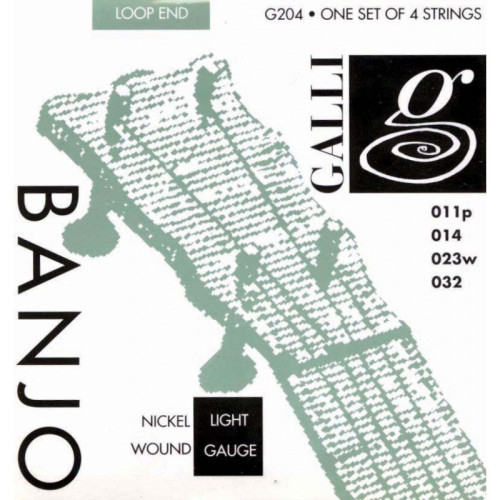 GalliStrings G204 Tenor Banjo 4 Strings струны для банджо, размеры струн в комплекте: 1-я .010/ 2-я .014/ 3-я .023/ 4-я .032 GalliStrings G204 Tenor Banjo 4 Strings струны для банджо, размеры струн в комплекте: 1-я .010/ 2-я .014/ 3-я .023/ 4-я .032