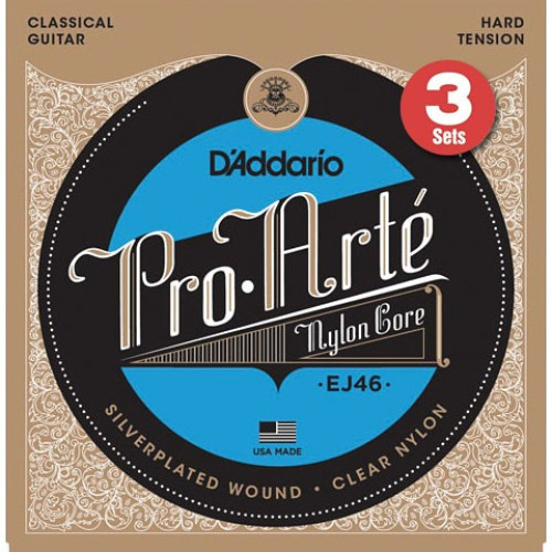 D'Addario EJ46-3D набор 6 струн для классической гитары, сильное натяжение, 3 комплета D'Addario EJ46-3D набор 6 струн для классической гитары, сильное натяжение, 3 комплета