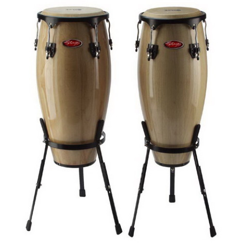 Stagg CWM-N-1A деревянные конго 10''+11'' на 2-х отдельных стойках, цвет - natural Stagg CWM-N-1A деревянные конго 10''+11'' на 2-х отдельных стойках, цвет - natural