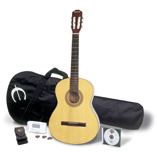 Epiphone PLAYERPACK EN-10 CLASSICAL NAT CH HDWE комплект: акуст. гитара и принадлежности, цвет натуральный Epiphone PLAYERPACK EN-10 CLASSICAL NAT CH HDWE комплект: акуст. гитара и принадлежности, цвет натуральный