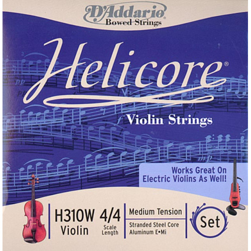D'Addario H310W 4 / 4M helicore violin set medium 4 / 4 D'Addario H310W 4 / 4M helicore violin set medium 4 / 4