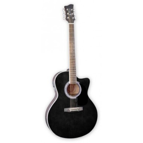 Jay Turser JTA-424CET-BLK электроакустическая гитара MiniJumbo, цвет черный Jay Turser JTA-424CET-BLK электроакустическая гитара MiniJumbo, цвет черный