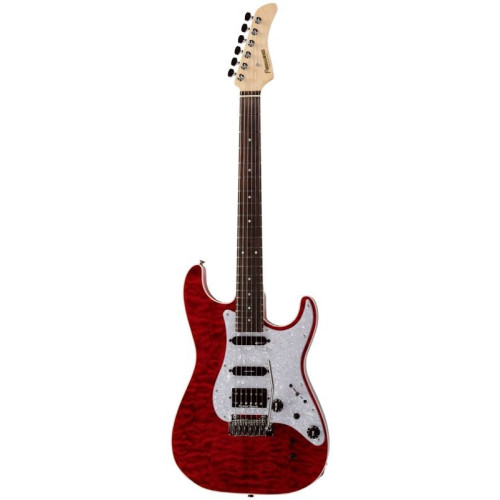 Fernandes RCL STR электрогитара Revolver Classic, цвет прозрачный красный Fernandes RCL STR электрогитара Revolver Classic, цвет прозрачный красный