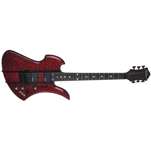 B.C.Rich MGSTTR электрогитара Slash Mockingbird ST Neck Thru, Trans Red
