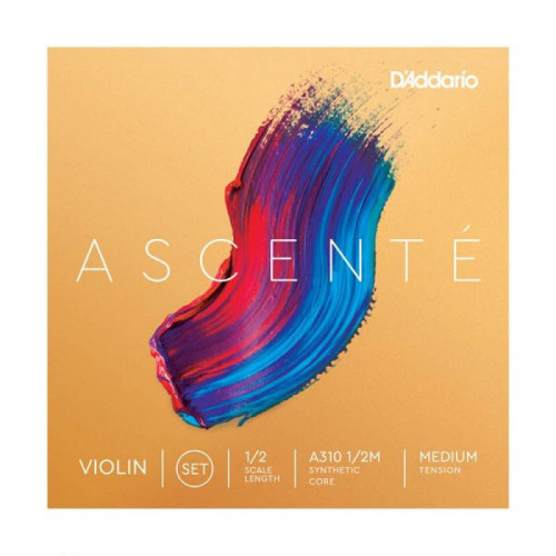 D'Addario A310 1/2M серия Ascente, набор струн для скрипки 1/2, среднее натяжение D'Addario A310 1/2M серия Ascente, набор струн для скрипки 1/2, среднее натяжение