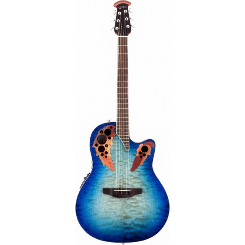 Ovation CE48P-RG Celebrity Elite Plus Super Shallow Regal to Natural электроакустическая гитара, цвет синий санбёрст Ovation CE48P-RG Celebrity Elite Plus Super Shallow Regal to Natural электроакустическая гитара, цвет синий санбёрст