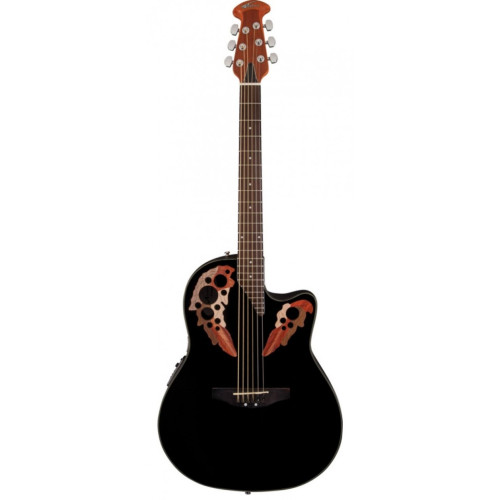 Applause AE44-5 Elite Mid Cutaway Black электроакустическая гитара, цвет черный