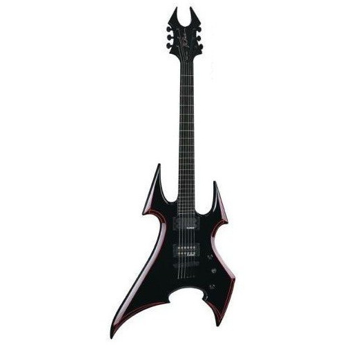 B.C.Rich WSOBGO электрогитара, цвет черный с красными линиями