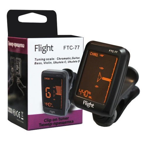 Flight FTC-77 хроматический тюнер-прищепка