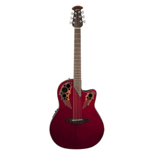 Ovation CE44-RR Celebrity Elite Mid Cutaway Ruby Red электроакустическая гитара, цвет красный Ovation CE44-RR Celebrity Elite Mid Cutaway Ruby Red электроакустическая гитара, цвет красный