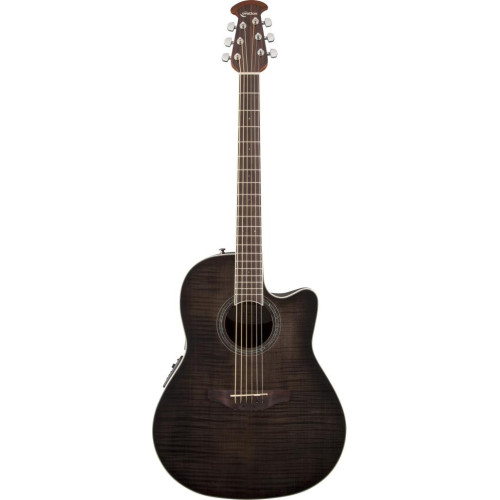 Ovation CS24P-TBBY Celebrity Standard Plus Mid Cutaway Trans Black Flame Maple гитара электроакустическая, цвет: чёрный прозрачный Ovation CS24P-TBBY Celebrity Standard Plus Mid Cutaway Trans Black Flame Maple гитара электроакустическая, цвет: чёрный прозрачный