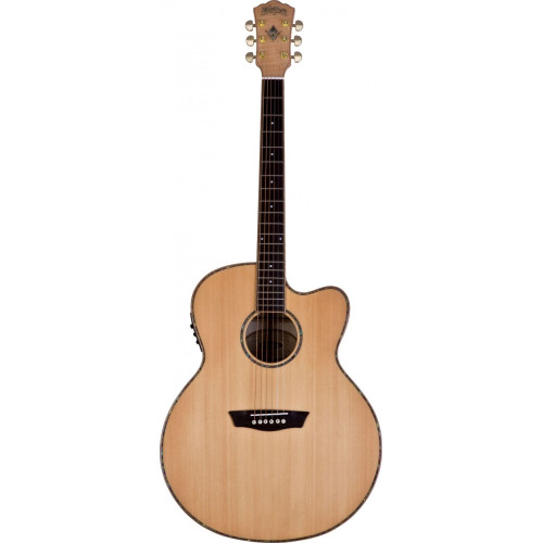 Washburn WJ45SCE электроакустическая гитара Jumbo, цвет натуральный