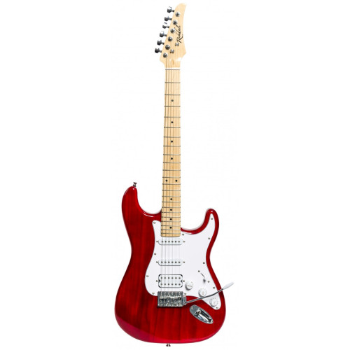 Rockdale DS-ST112-TR электрогитара, форма стратокастер, цвет полупрозрачный красный Rockdale DS-ST112-TR электрогитара, форма стратокастер, цвет полупрозрачный красный