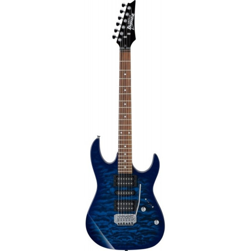 Ibanez GRX70QA-TBB электрогитара HSH с тремоло и кленовым топом, цвет синий Ibanez GRX70QA-TBB электрогитара HSH с тремоло и кленовым топом, цвет синий
