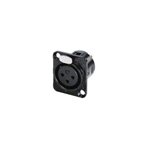 Rean RC3FDL-B панельный разъем XLR "мама", 3 контакта, черненый корпус Rean RC3FDL-B панельный разъем XLR "мама", 3 контакта, черненый корпус